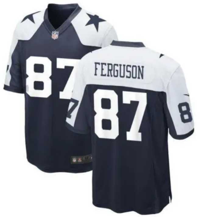 Men & Women & Youth Dallas Cowboys #87 Jake Ferguson White Navy Vapor Limited Stitched Jersey
